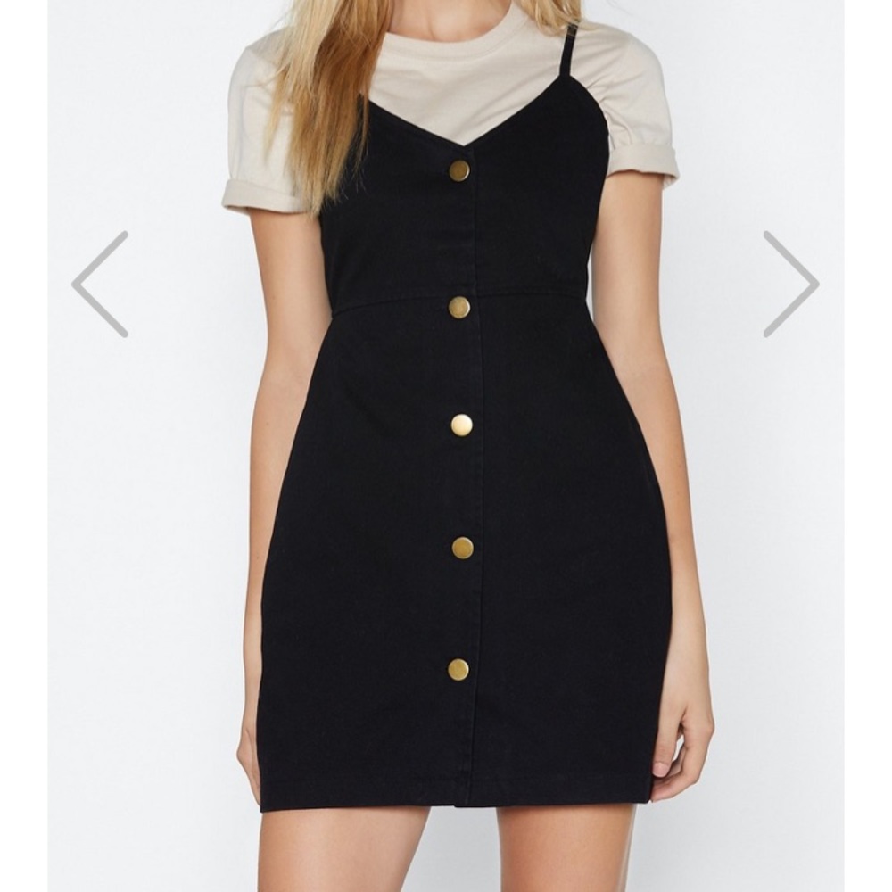 Denim Button Mini Dress